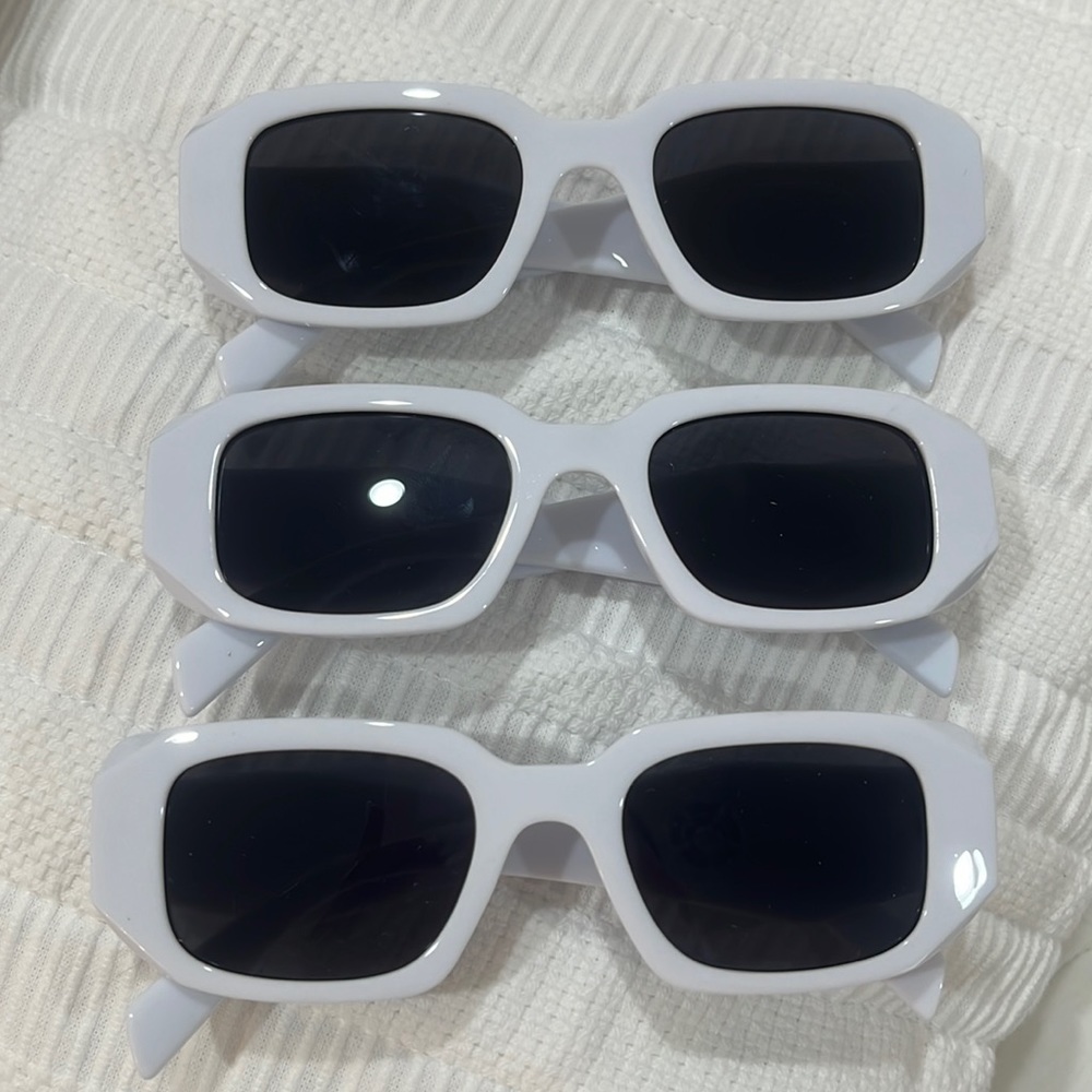 White Retro sunglasses